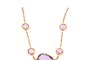 Rose Gold Necklace - Amethysts 2