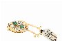 Gold Necklace Clasp 18 Carat - Diamonds - Emeralds 2