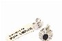Boucles d'Oreilles Or Blanc 18 Carats - Diamants 0.40 ct - Saphir Bleu 2
