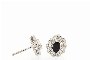 Boucles d'Oreilles Or Blanc 18 Carats - Diamants 0.40 ct - Saphir Bleu 3