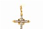 Croce Oro Giallo 18 Carati - Diamanti - Ciondolo 1