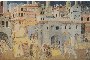 Ambrogio Lorenzetti - Effecten van Goed Bestuur in de Stad - Offsetdruk op Katoenen Doek 1