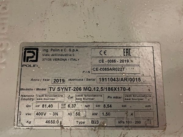 N. 2 Forni Polin T.V. Synt Serie 206 - beni strumentali provenienti da leasing