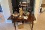 Wooden Console, Metal Baskets and Flower Holder 1