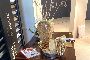 Wooden Console, Metal Baskets and Flower Holder 2