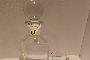 Crystal and silver bottle with 3 shot glasses 1