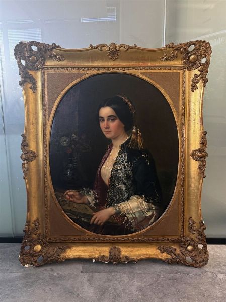 Locatello - Dipinto a Olio che Raffigura Donna - Fallimento 134/2021 - Tribunale di Padova