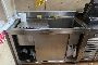 Refrigerated Counter, Sink and Stainless Steel Wall Cabinet 1